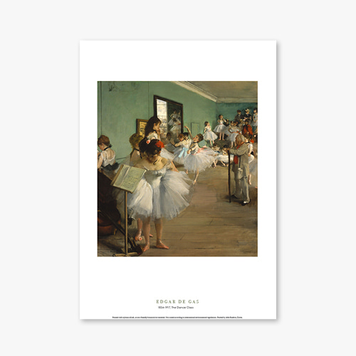 타임세일40%) [A4] 명화 포스터 갤러리 액자 006 Edgar De Gas The Dance Class 에드가 드가