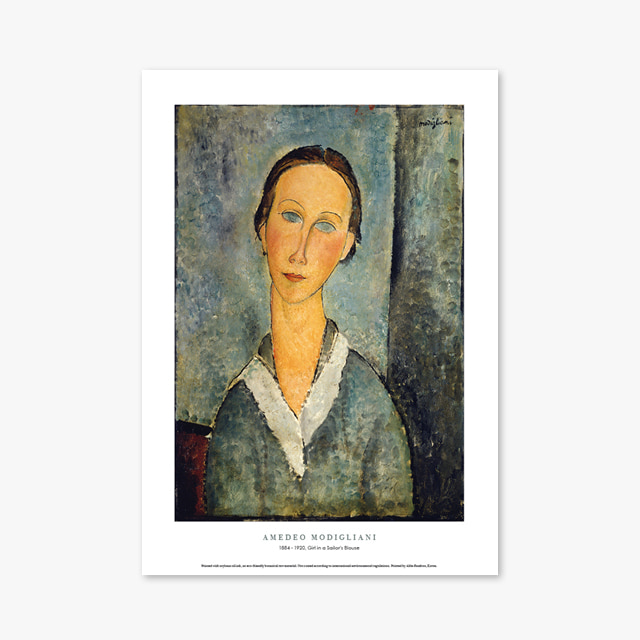 타임세일40%) [A3] 명화 포스터 017 Amedeo Modigliani Girl in a Sailor&#039;s Blouse 아메데오 모딜리아니