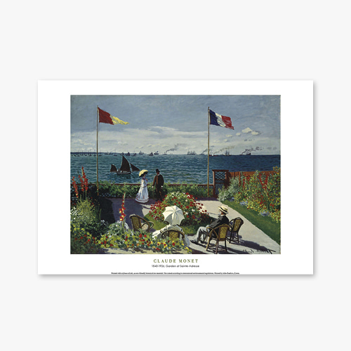 타임세일40%) [A3] 명화 포스터 012 Claude Monet Garden at Sainte Adresse 클로드 모네