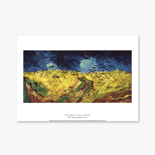 타임세일40%) [A3] 명화 포스터 001 Vincent van Gogh Wheatfield with Crows 빈센트 반 고흐