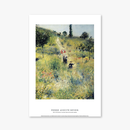 타임세일40%) [A3] 명화 포스터 003 Pierre Auguste Renoir Chemin montant dans les hautes herbes 피에르 오귀스트 르누아르