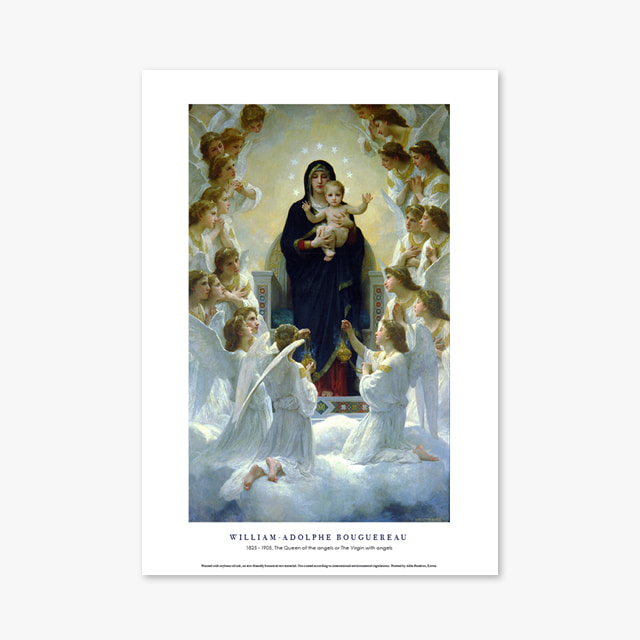타임세일40%) [A3] 명화 포스터 025 Adolphe William Bouguereau The Queen of the angels or The Virgin with angels 윌리앙 아돌프 부그로